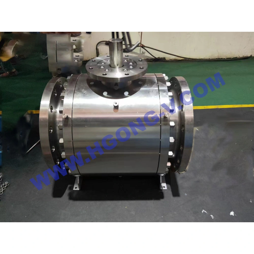 API/DIN/JIS A105 CF3m High Pressure 900lb 1500lb Stainless Steel 316 304 Wcb Trunnion Bw Flange Mounted Forged Ball Valve