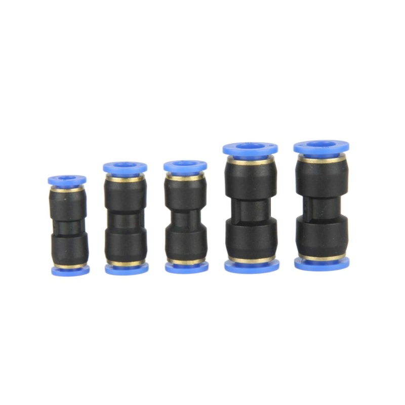 PU Black Plastic Pneumatic One Touch Tube Fitting