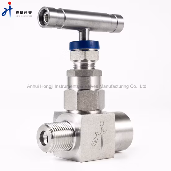 Valve à aiguille droite femelle réglable, 6000psi SS316 1/2 NPT