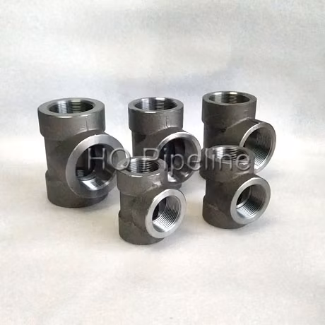 ANSI ASME B16.11 Acier au carbone SA/A105 Acier inoxydable SS304 SS316 2000#/3000lbs/6000lbs Filetage NPT/Soudure par douille/Raccords de tuyauterie forgés par soudage